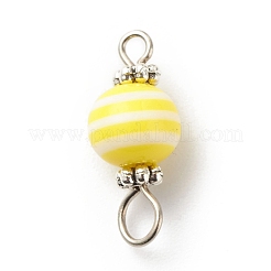 Stripe Resin Connector Charms&nbsp;PALLOY-JF01797-01