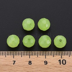 透明なアクリルビーズ  染め  多面カット  ラウンド  芝生の緑  8x7.5mm  穴：1.6mm  約1810個/500g&nbsp;TACR-S154-62E-06