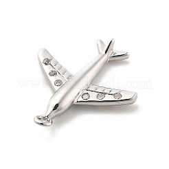 Brass Micro Pave Clear Cubic Zirconia Pendants&nbsp;KK-L228-45P