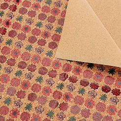 エンボス加工されたpuイミテーションレザー生地  衣類用アクセサリー  花柄  140x50x0.05cm&nbsp;DIY-WH0043-95B