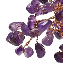Christmas Natural Amethyst Chips Tree Decorations&nbsp;DJEW-K028-03A