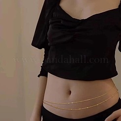 2Pcs Alloy Cable Chain Double Layer Waist Chains for Women&nbsp;WGD7BEF-01