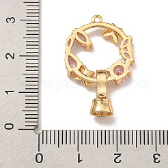 Brass Micro Pave Cubic Zirconia Fold Over Clasps&nbsp;KK-U037-30G-02