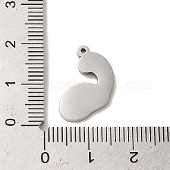 304ステンレスペンダント  エナメル  恐竜チャーム  ステンレス鋼色  16x13x1.5mm  穴：1mm&nbsp;STAS-L022-282P