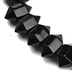 Natural Black Onyx(Dyed & Heated) Double Terminated Point Beads Strands&nbsp;G-T142-94
