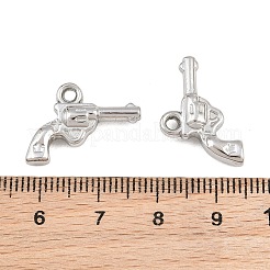 304ステンレスペンダント  ガンチャーム  ステンレス鋼色  13x20x4.5mm  穴：1.9mm&nbsp;SA-CBA3ECF-23P