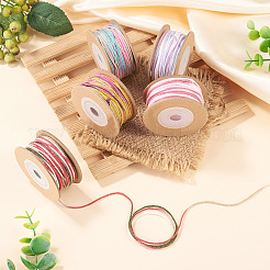 5 Rolls 5 Colors Segment Dyed Macrame Cotton Cord&nbsp;OCOR-TA0004-05A