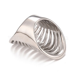 Non-Tarnish 304 Stainless Steel Chunky Hollow Ring for Men Women&nbsp;RJEW-B040-12P