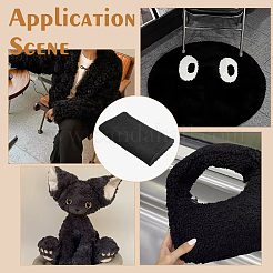 ポリエステル生地  服装アクセサリー  ブラック  176x80~100x0.1cm&nbsp;DIY-WH0542-39B