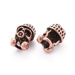 真鍮ビーズ  スカル  赤銅鉱  20x13.5x13mm  穴：5.5mm&nbsp;KK-G360-02R