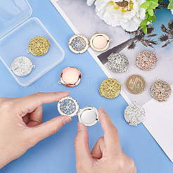10Pcs 5 Colors Brass Diffuser Locket Pendants&nbsp;KK-BC0008-30