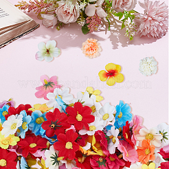 布製造花200個、4種類のスタイル  結婚式のバージンロードやテーブルのセンターピース、パーティー用コンフェッティ、プチギフト、インテリア装飾としておすすめ  ミックスカラー  35~60x11~33mm&nbsp;AJEW-SP0003-68