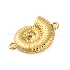 Rack Plating Brass Shell Shape Connector Charms&nbsp;LS-KK-Z070-14G