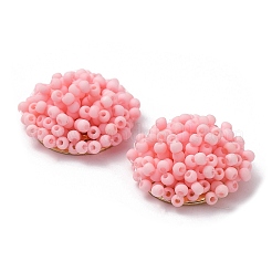 Glass Seed Beaded Cabochons&nbsp;FIND-G058-02B