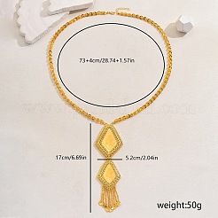 Elegant Geometric Tassel Brass Pendant Necklaces for Women's Holiday Party Accessories&nbsp;LR5784-3