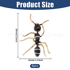 6Pcs Ant Enamel Pins&nbsp;JEWB-CA0001-87B