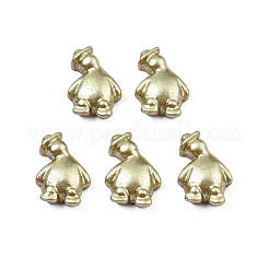 スプレー塗装された不透明な樹脂カボション  動物  ダークチソウ  14x10x4mm&nbsp;CRES-N027-07