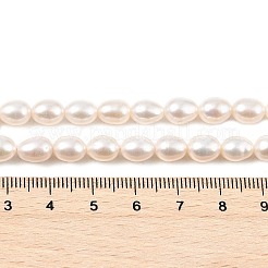 天然養殖淡水パールビーズ連売り  ライス  グレード6a+  古いレース  6~7mm  穴：0.7mm  約40~41個/連  13.31~13.58''（33.8~34.5センチメートル）&nbsp;LS-PEAR-I007-01C-01A
