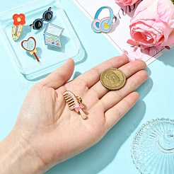 6Pcs 6 Styles Cute Enamel Pins&nbsp;JEWB-CJ0001-38