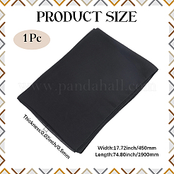 女性用シフォンショール  長方形  ブラック  1900x450x0.5mm&nbsp;AJEW-WH20077-042B