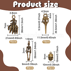4 Styles Tibetan Style Alloy Pendants&nbsp;FIND-FG0002-81