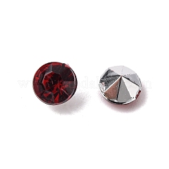 模造台湾アクリルラインストーン尖底カボション  多面カット  ダイヤモンド  クリムゾン  5x4mm&nbsp;GACR-A003-5mm-34