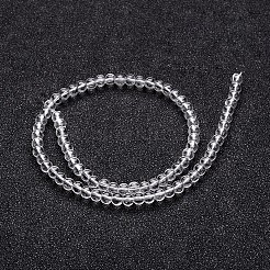 ガラスラウンドビーズ連売り  透明  10mm  穴：1mm  約32個/連  11インチ&nbsp;GLAA-I028-10mm-01