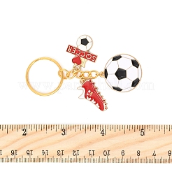 合金エナメルキーホルダー  鉄のリング付き  サッカー  78mm&nbsp;KEYC-FS00030-02