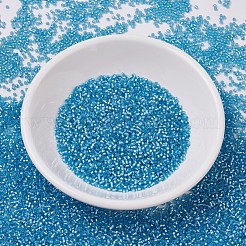 MIYUKIデリカビーズ  シリンダー  日本製シードビーズ  11/0  （db0692)半艶消しシルバーライニングアクア  1.3x1.6mm  穴：0.8mm  約2000PCS /ボトル  10 G /ボトル&nbsp;SEED-JP0008-DB0692