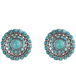 Synthetic Turquoise Stud Earrings&nbsp;EJEW-C178-06A