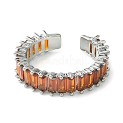 Brass Micro Pave Cubic Zirconia Ring&nbsp;RJEW-Z033-08P
