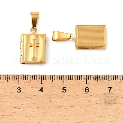 316 Stainless Steel Locket Pendants&nbsp;LS-STAS-C077-06G-01