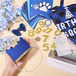 ペットの誕生日パーティーの飾り付け  プラスチックステッカーを含む  グリッターパウダークロスパッチ  布製ペット用誕生日バンダナ  紙製の長方形のストリーマーと布製のペット用首輪  ミックスカラー  ストリーマ: 150x121x0.2mm&nbsp;DIY-CA0008-26