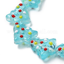 Handmade Bumpy Glass Beads Strands&nbsp;LAMP-F032-08N