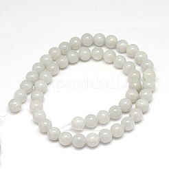 Natural Yellow Jade Beads Strands&nbsp;X-G-G598-6mm-YXS-03