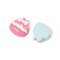 オペーク樹脂カボション  ミックスカラー  ケーキ  12x11.5x6.5mm&nbsp;CRES-M037-08A