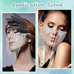 Alloy Rhinestone & Polyester Head Chain&nbsp;AJEW-WH20072-21P