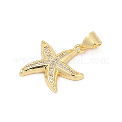 Brass Micro Pave Cubic Zirconia Pendants&nbsp;KK-D317-069G