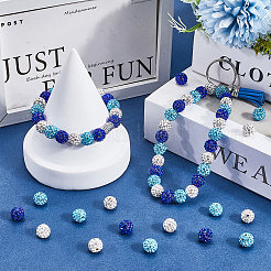 150Pcs 3 Colors Pave Disco Ball Beads&nbsp;RB-SP0001-10B