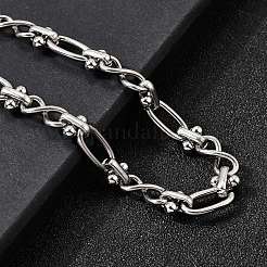304 Stainless Steel Oval & Infinity Link Chain Bracelets for Women&nbsp;BJEW-K226-14A-P