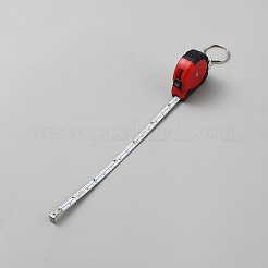 TPR、ABS、ステンレススチールの巻尺  ステンレス鋼色  レッド  8.8cm&nbsp;AJEW-WH0481-61G