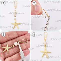 32個2色真鍮ピアスフック  カドミウムフリー＆鉛フリー  ミックスカラー  20x8x2mm  穴：1.6mm  ピン：0.8mm  16個/カラー&nbsp;KK-SC0006-56