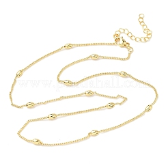 1.5MM Brass Twisted Curb Chain Necklaces for Women Men&nbsp;NJEW-F350-04G