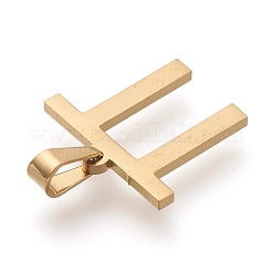 304ステンレスペンダント  ギリシャ語のアルファベット  文字.p  16x17x1mm  穴：3x5.5mm&nbsp;STAS-F265-01P-G