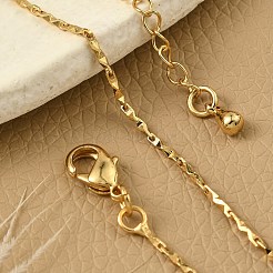 女性用真鍮リンクチェーンブレスレット  長持ちメッキ  901ステンレススチール留め具  鉛フリー＆カドミウムフリー  18KGP本金メッキ  8-1/4インチ（21cm）&nbsp;BJEW-G735-06G