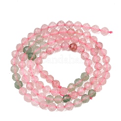 Gradient Color Natural Red and Green Strawberry Quartz Beads Strands&nbsp;GG-NH0007-D02-01