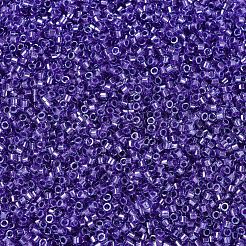 MIYUKIデリカビーズ  シリンダー  日本製シードビーズ  11/0  （db0284)スパークリングパープルライニングアクアラスター  1.3x1.6mm  穴：0.8mm  約20000個/袋  100 G /袋&nbsp;SEED-J020-DB0284