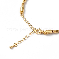 Rack Plating Brass Rope Chain Bracelet for Women&nbsp;BJEW-C020-11A-G