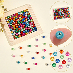 300Pcs Spray Painted Acrylic Beads&nbsp;MACR-PA0001-80