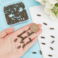 真鍮製ネジ留め具100個  コラム  アンティークブロンズ  12x4mm  穴：1mm&nbsp;KK-GO0002-06AB